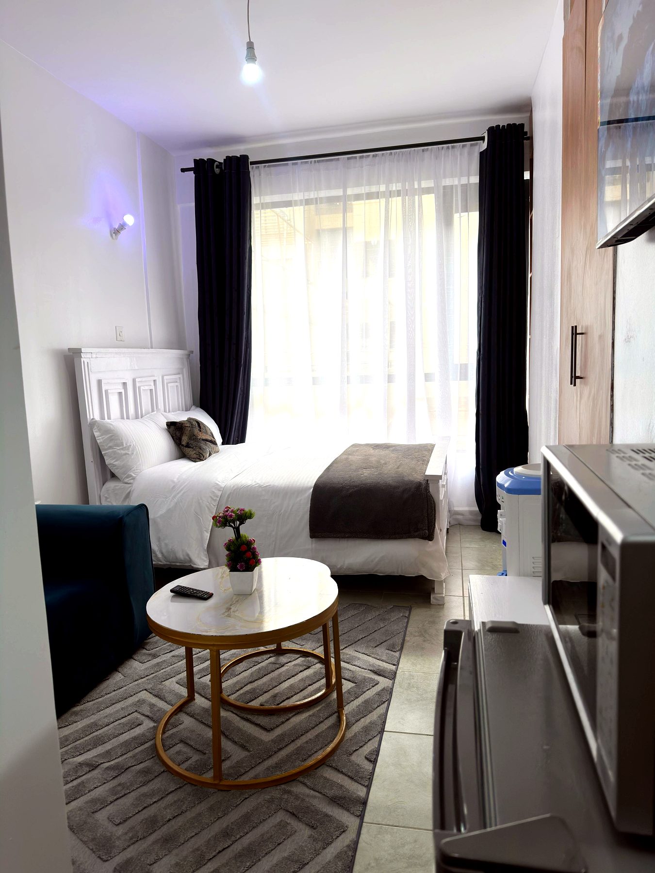 Studio bedroom at Urban Tsavo Stays